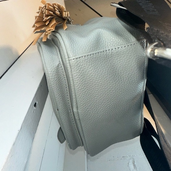 Steve Madden Small Light Gray Backpack with Black Straps main image 10